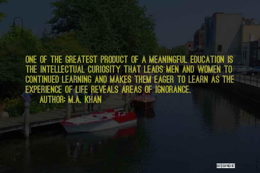 Intellectual Curiosity Quotes By M.A. Khan