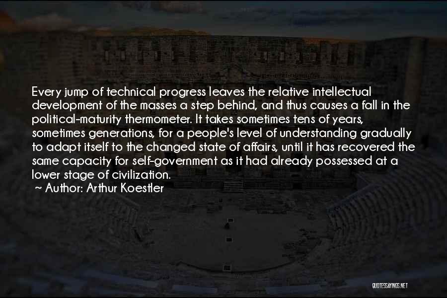Intellectual Development Quotes By Arthur Koestler