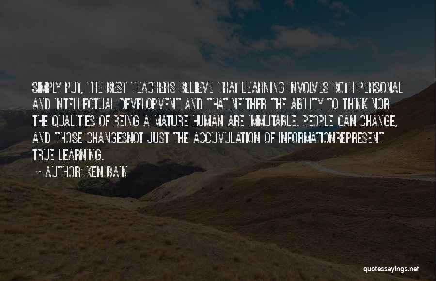 Intellectual Development Quotes By Ken Bain