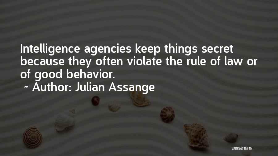 Intelligence Agencies Quotes By Julian Assange