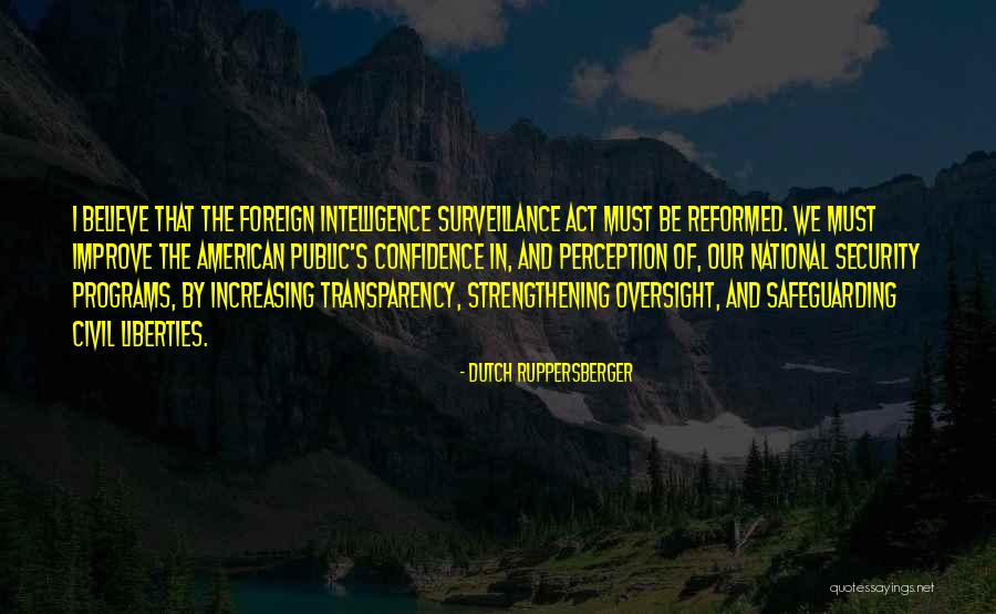 Intelligence And Security Quotes By Dutch Ruppersberger