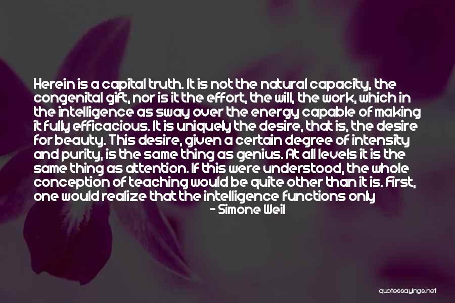Intelligence Over Beauty Quotes By Simone Weil Intelligence Over Beauty Quotes By Simone Weil