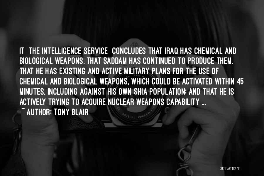 Intelligence Services Quotes By Tony Blair