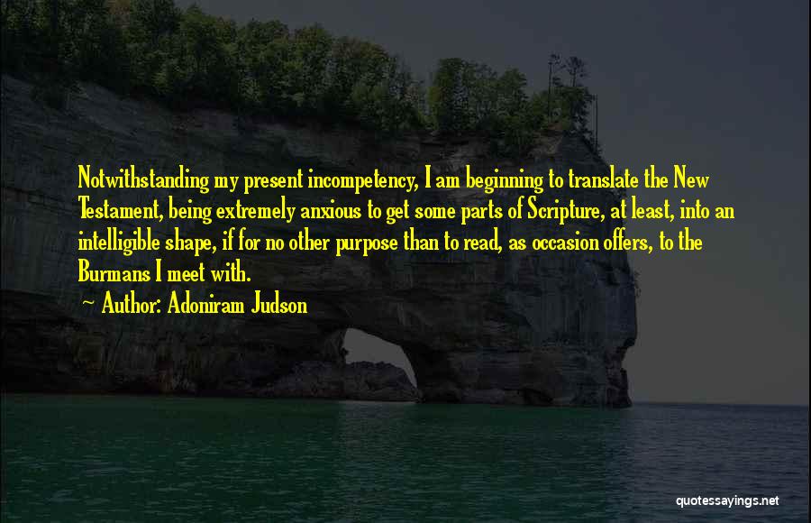 Intelligible Quotes By Adoniram Judson