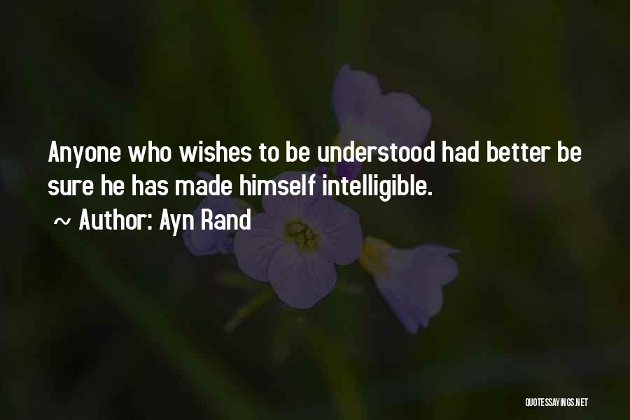 Intelligible Quotes By Ayn Rand
