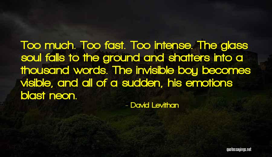 Intense Emotions Quotes By David Levithan