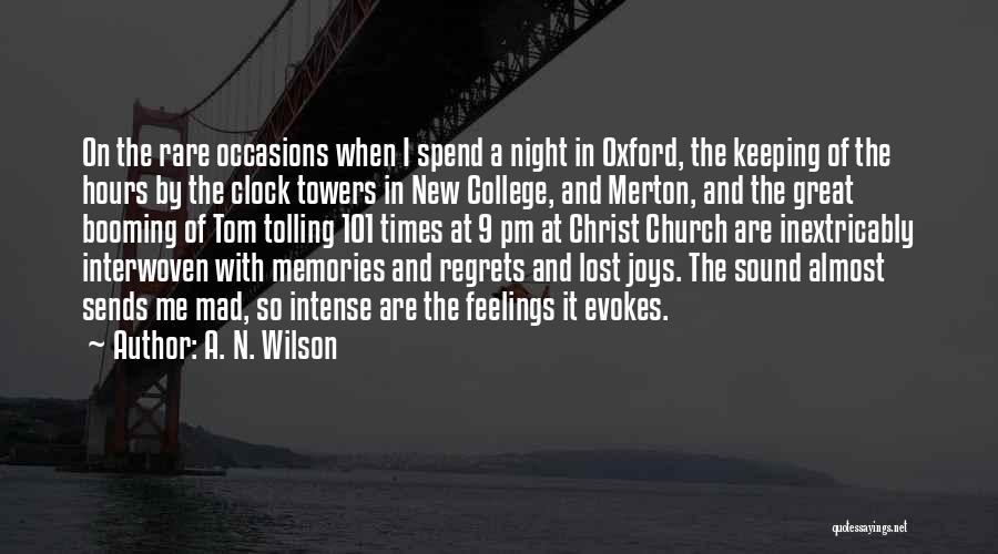 Intense Feelings Quotes By A. N. Wilson