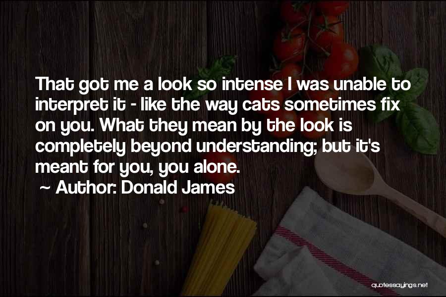 Intense Look Quotes By Donald James
