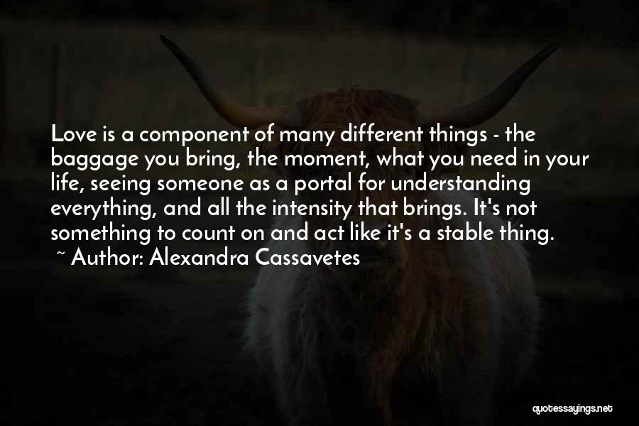 Intensity Of Love Quotes By Alexandra Cassavetes