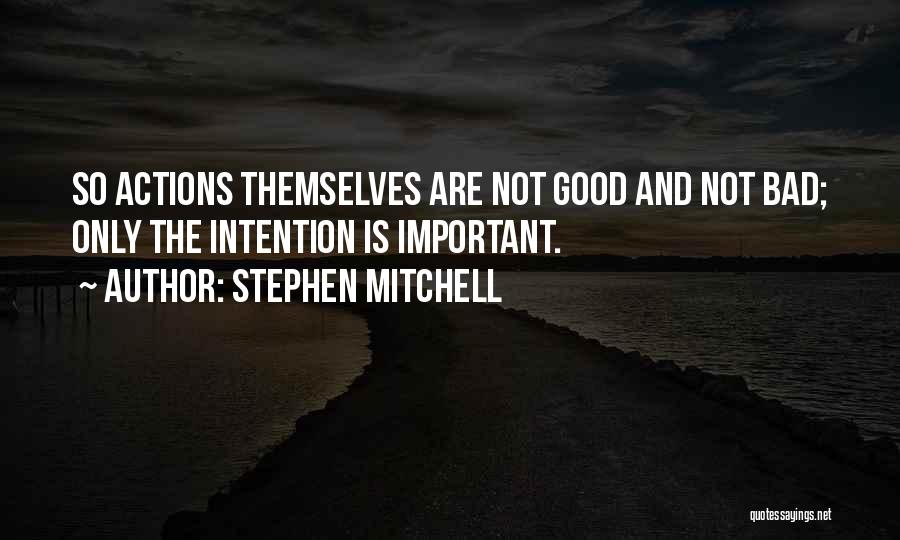 Intention And Action Quotes By Stephen Mitchell