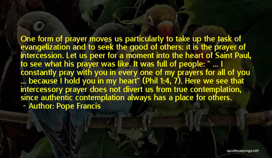 Intercession Prayer Quotes By Pope Francis