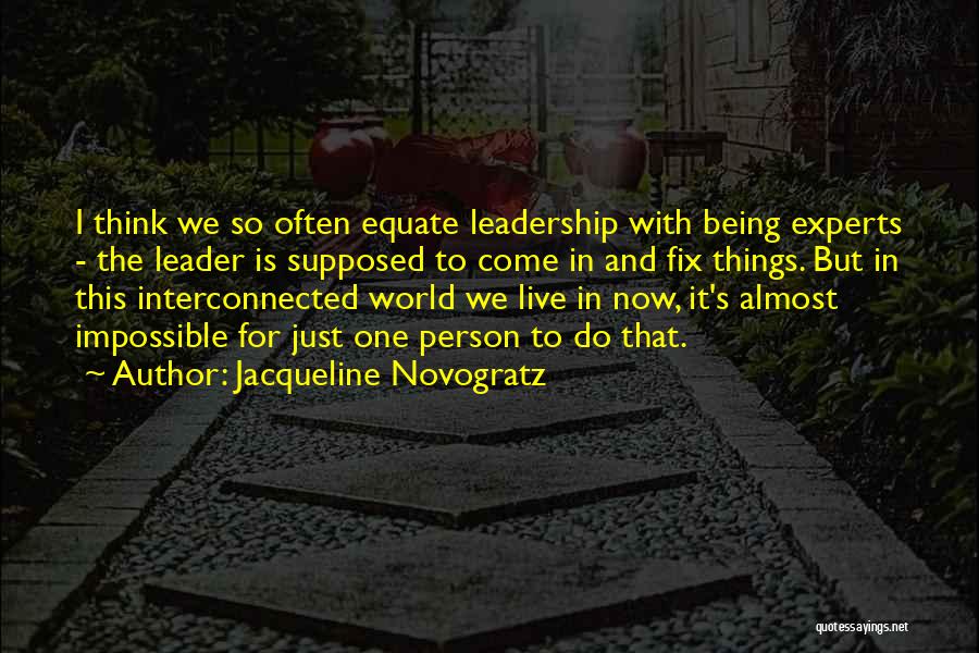 Interconnected World Quotes By Jacqueline Novogratz