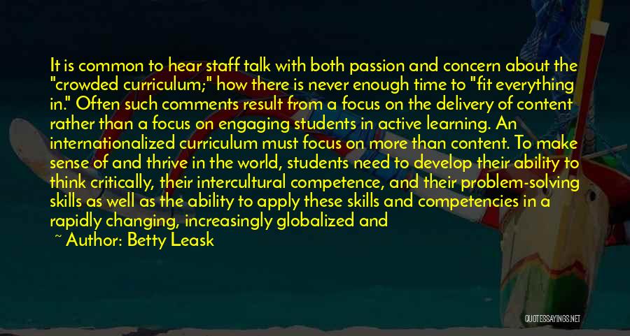 Intercultural Learning Quotes By Betty Leask