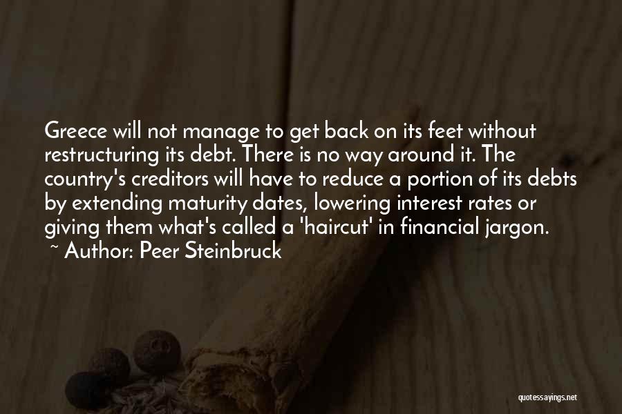 Interest Rates Quotes By Peer Steinbruck