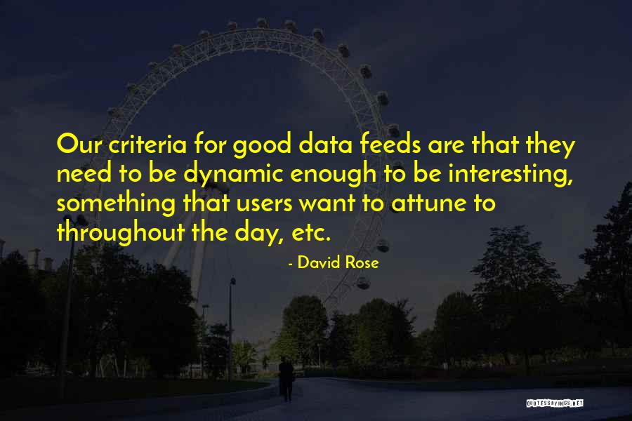 Interesting Day Quotes By David Rose