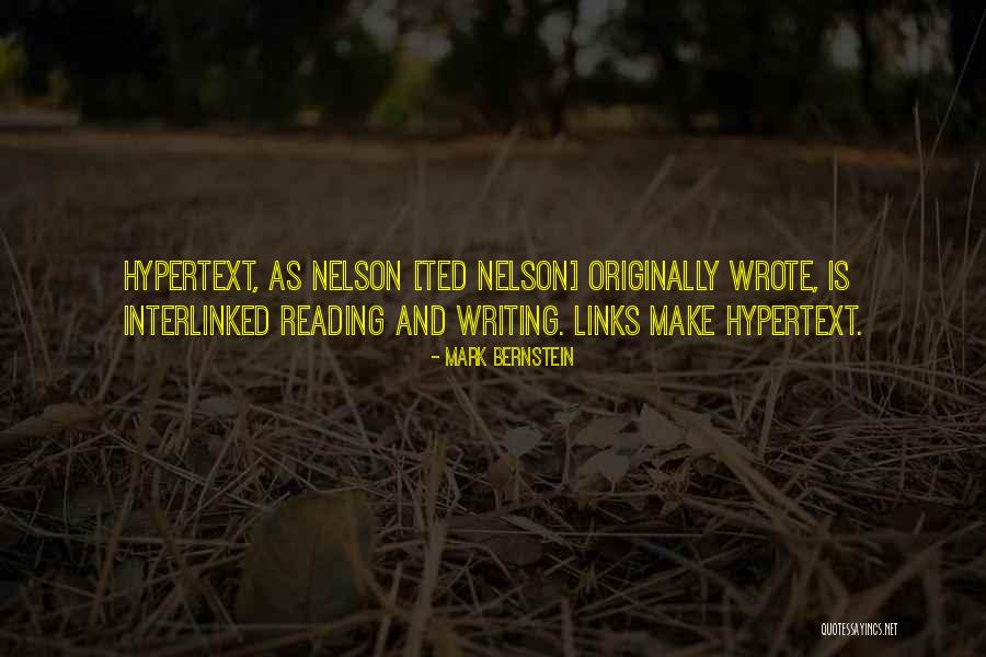 Interlinked Hypertext Quotes By Mark Bernstein Interlinked Hypertext Quotes By Mark Bernstein