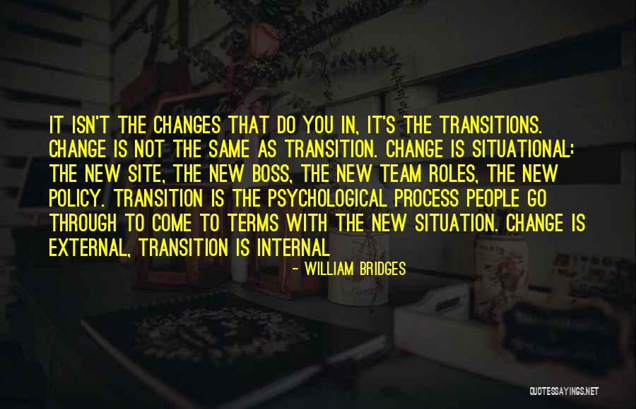 Internal Change Quotes By William Bridges Internal Change Quotes By William Bridges