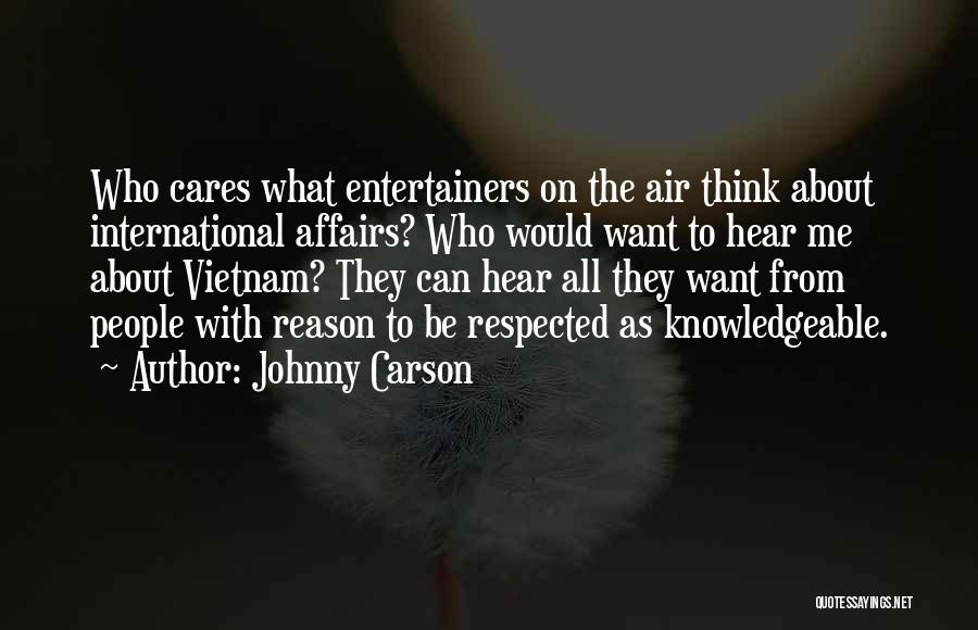 International Affairs Quotes By Johnny Carson