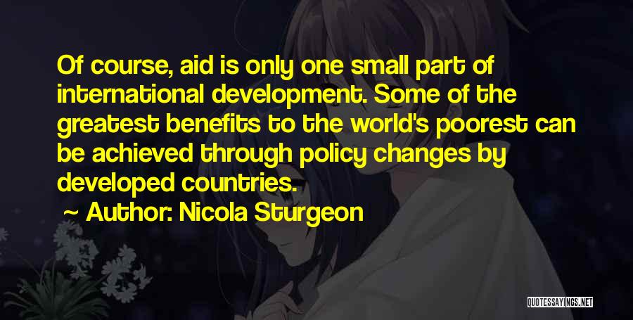 International Aid Quotes By Nicola Sturgeon