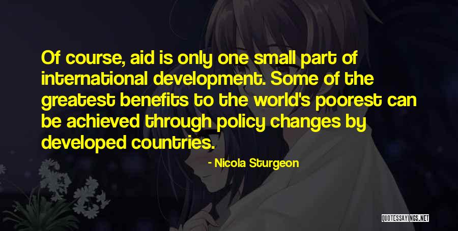 International Aid Quotes By Nicola Sturgeon