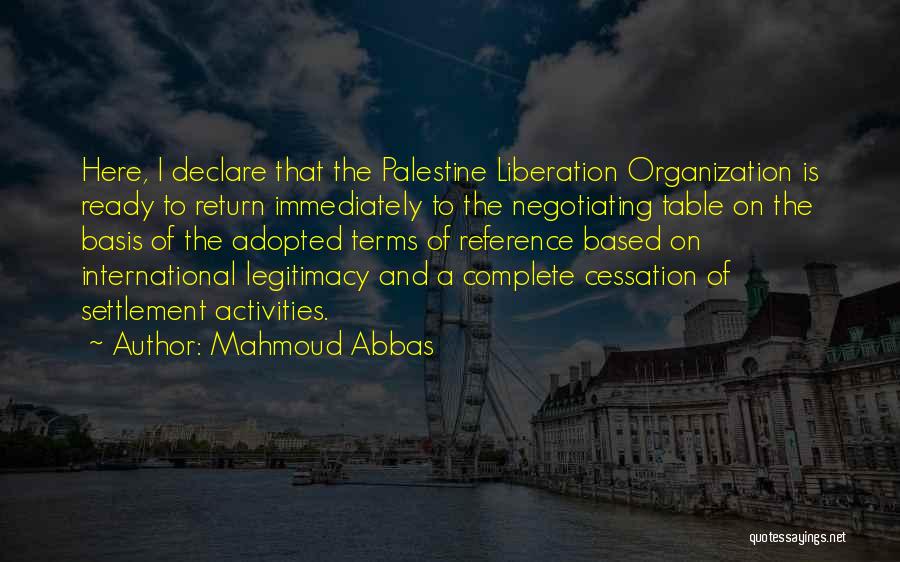 International Organization Quotes By Mahmoud Abbas