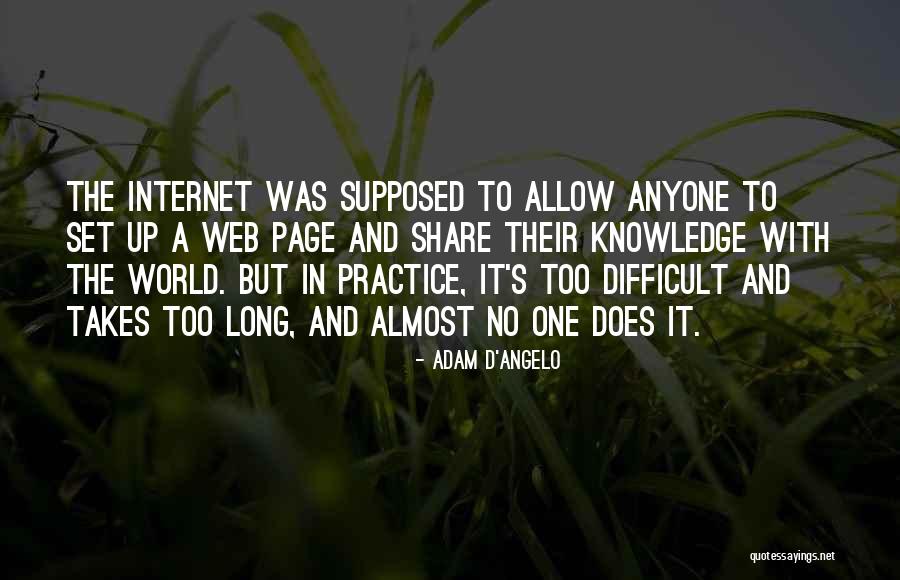 Internet And Knowledge Quotes By Adam D'Angelo