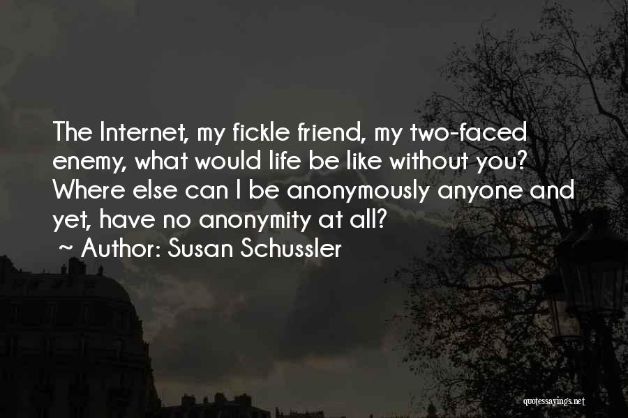 Internet And Privacy Quotes By Susan Schussler