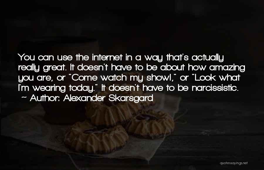 Internet Use Quotes By Alexander Skarsgard