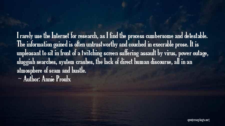 Internet Use Quotes By Annie Proulx