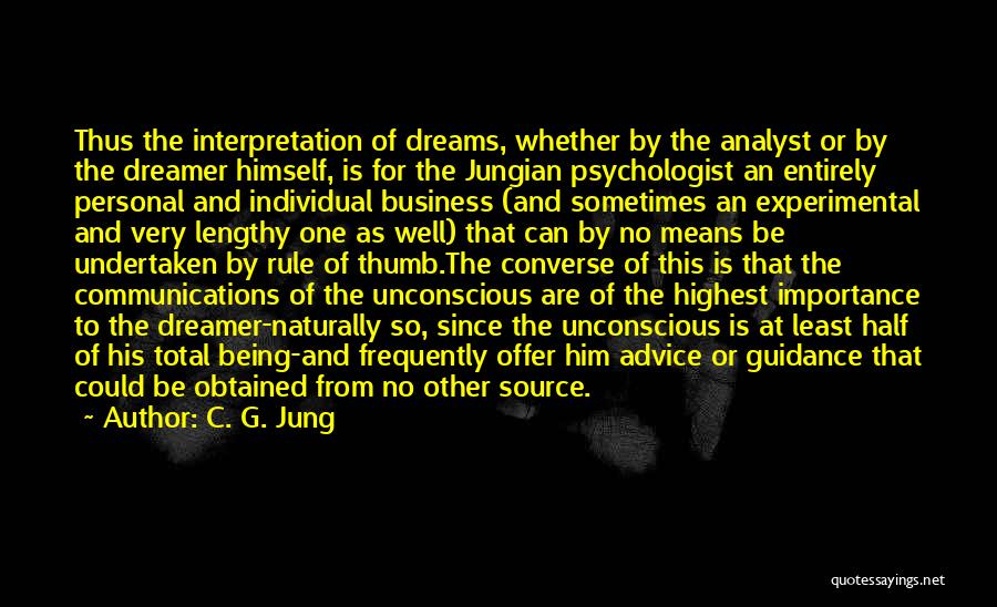 Interpretation Of Dreams Quotes By C. G. Jung