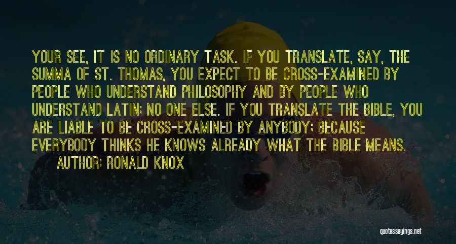 Interpretation Of The Bible Quotes By Ronald Knox