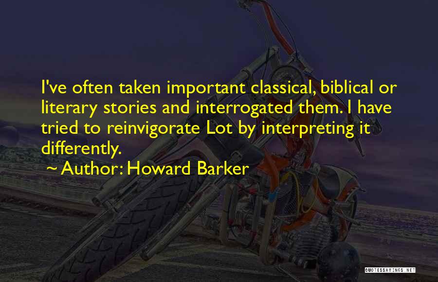 Interpreting The Bible Quotes By Howard Barker