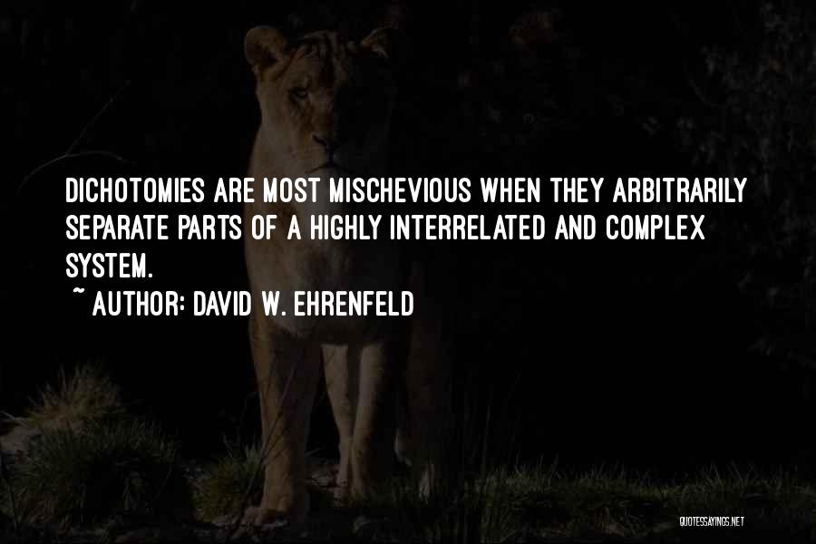 Interrelated Quotes By David W. Ehrenfeld