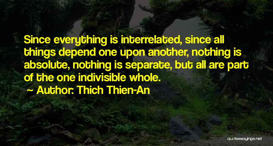 Interrelated Quotes By Thich Thien-An