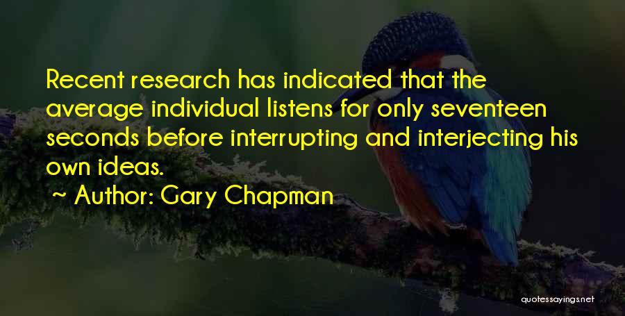 Interrupting Quotes By Gary Chapman