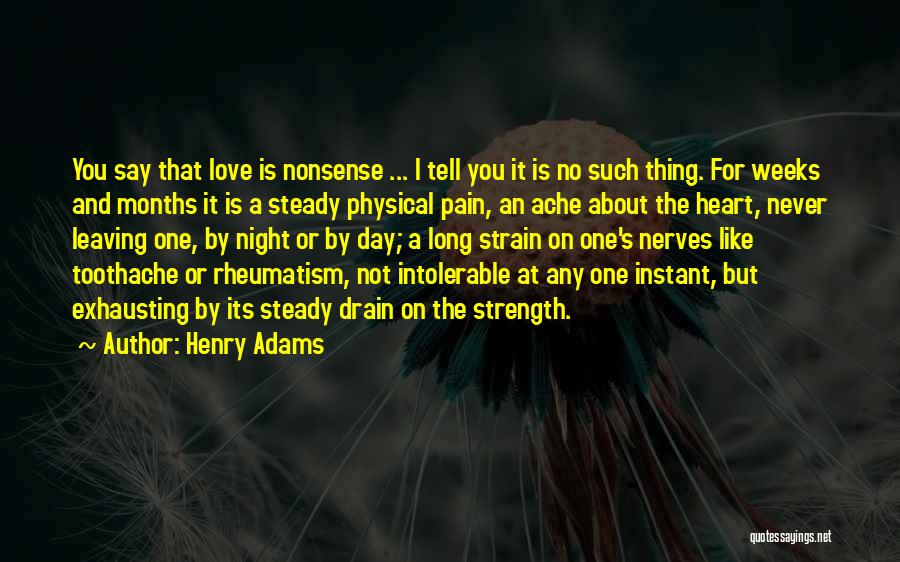 Intolerable Pain Quotes By Henry Adams