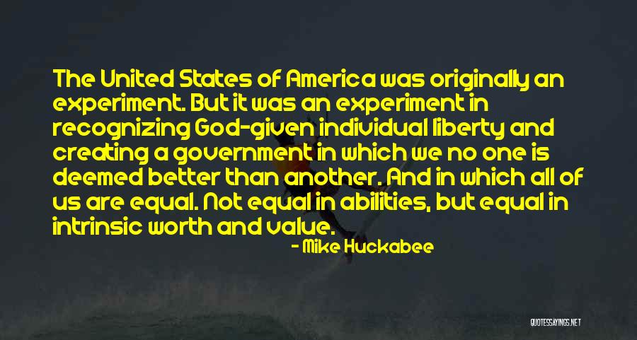 Intrinsic Worth Quotes By Mike Huckabee Intrinsic Worth Quotes By Mike Huckabee
