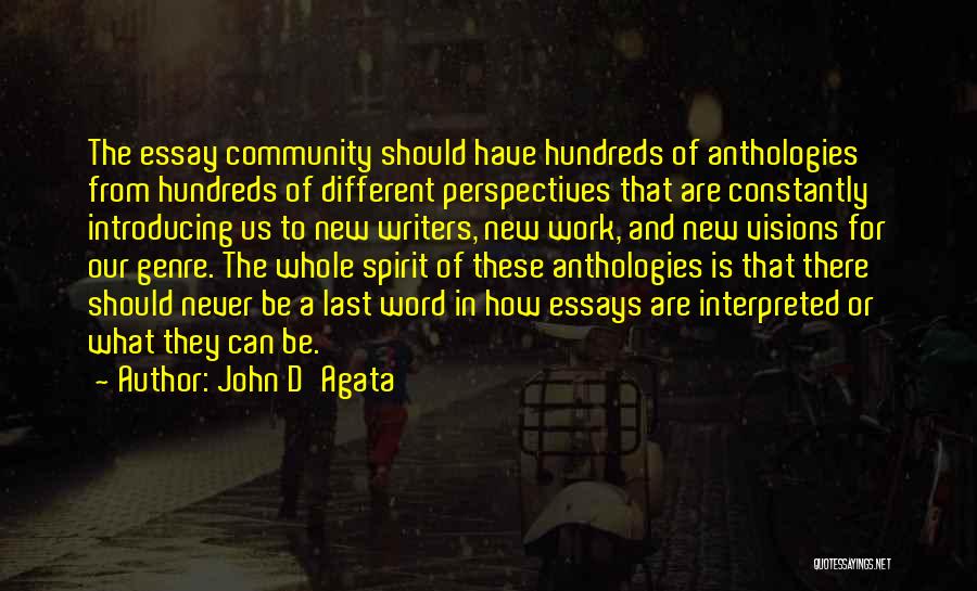 Introducing New Quotes By John D'Agata