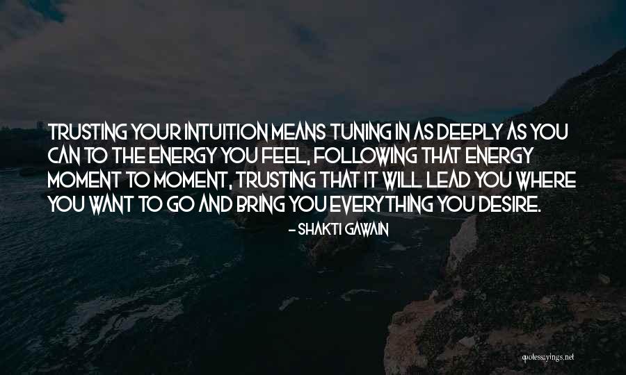 Intuition And Energy Quotes By Shakti Gawain