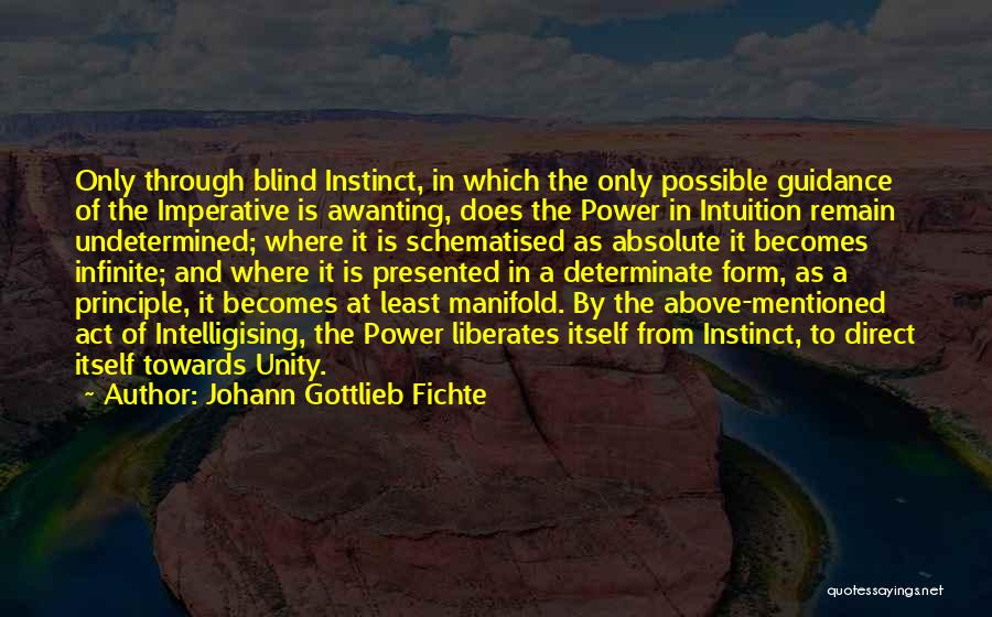 Intuition And Instinct Quotes By Johann Gottlieb Fichte