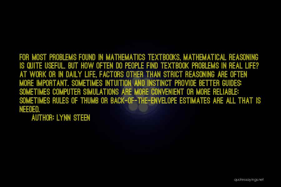 Intuition And Instinct Quotes By Lynn Steen