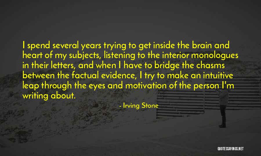 Intuitive Person Quotes By Irving Stone Intuitive Person Quotes By Irving Stone