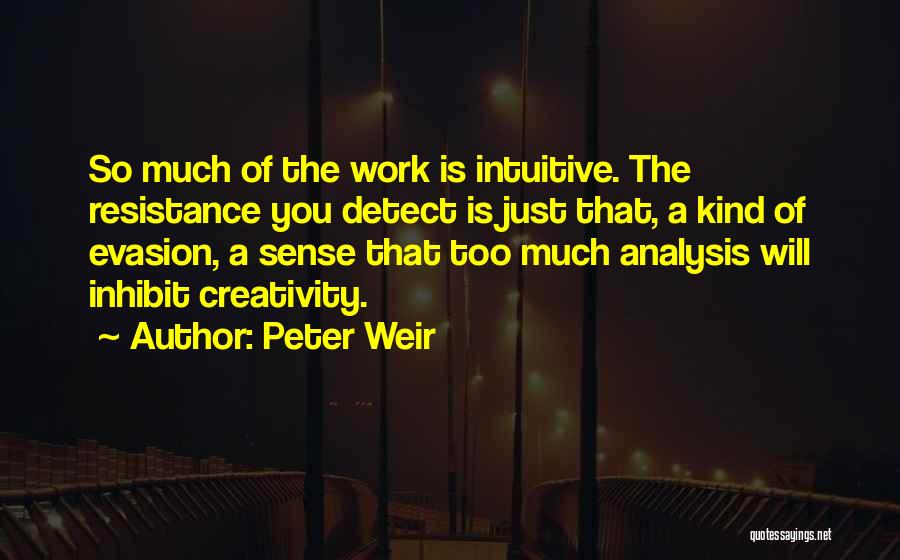 Intuitive Quotes By Peter Weir