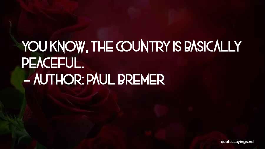 Intuitively Speaking Quotes By Paul Bremer