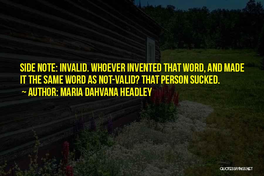 Invalid Quotes By Maria Dahvana Headley