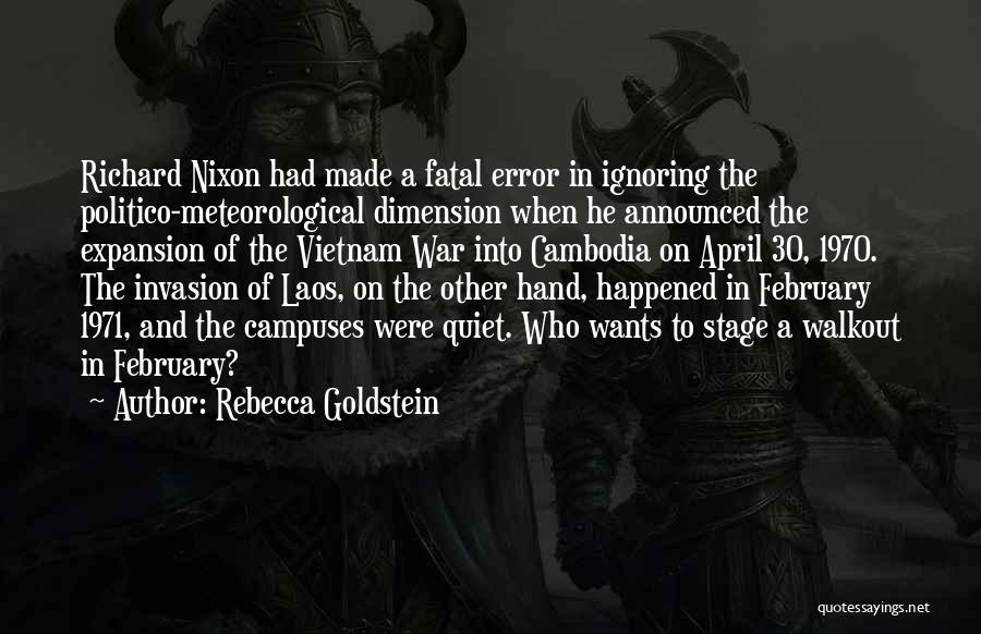 Invasion Quotes By Rebecca Goldstein