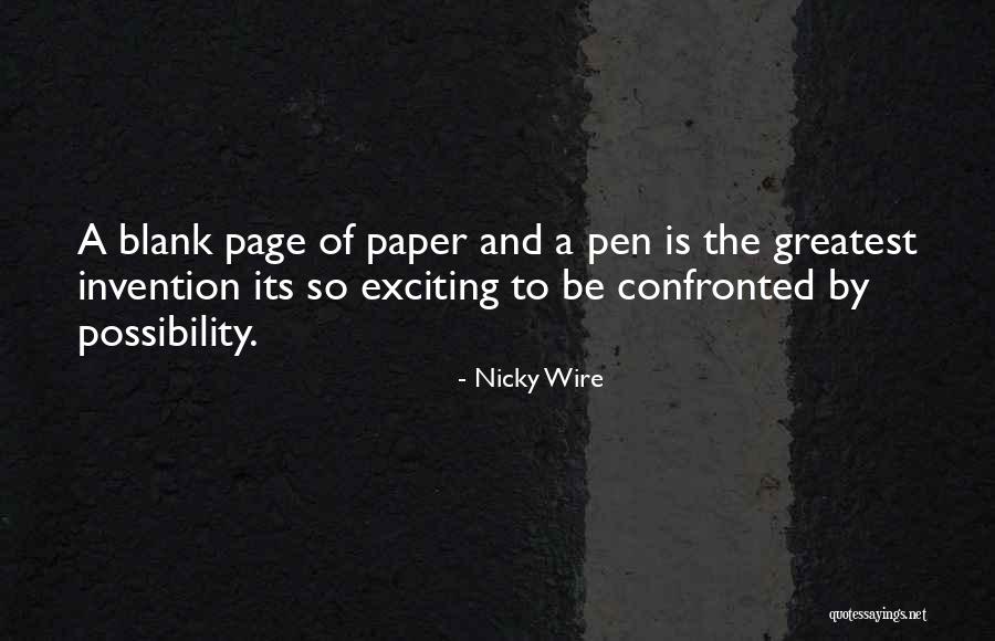 Invention Of Paper Quotes By Nicky Wire Invention Of Paper Quotes By Nicky Wire