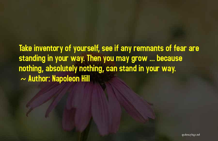 Inventory Quotes By Napoleon Hill