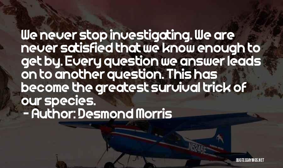 Investigating Quotes By Desmond Morris