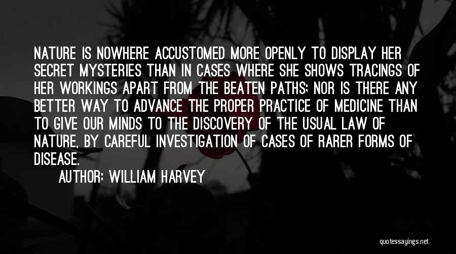 Investigation Discovery Quotes By William Harvey